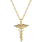 Rotating Dragonfly Snake Stick Angel Wings Necklace | Jewelry