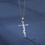 Stainless Steel Christian Cross Pendant Necklace (1pc) | Christian Jewelry