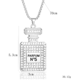 Fashionable Long Pendant Necklace with Cat's Eye Stone