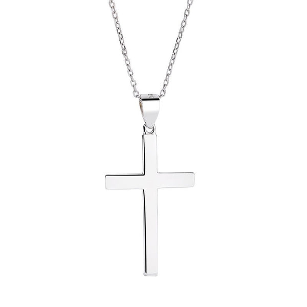 S925 Silver Cross Pendant with Custom Engraving | Christian Jewelry
