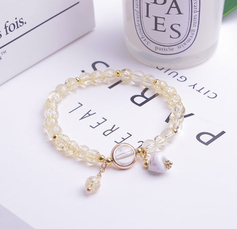 Trendy Summer Cat's Eye Crystal Bracelet for Girls
