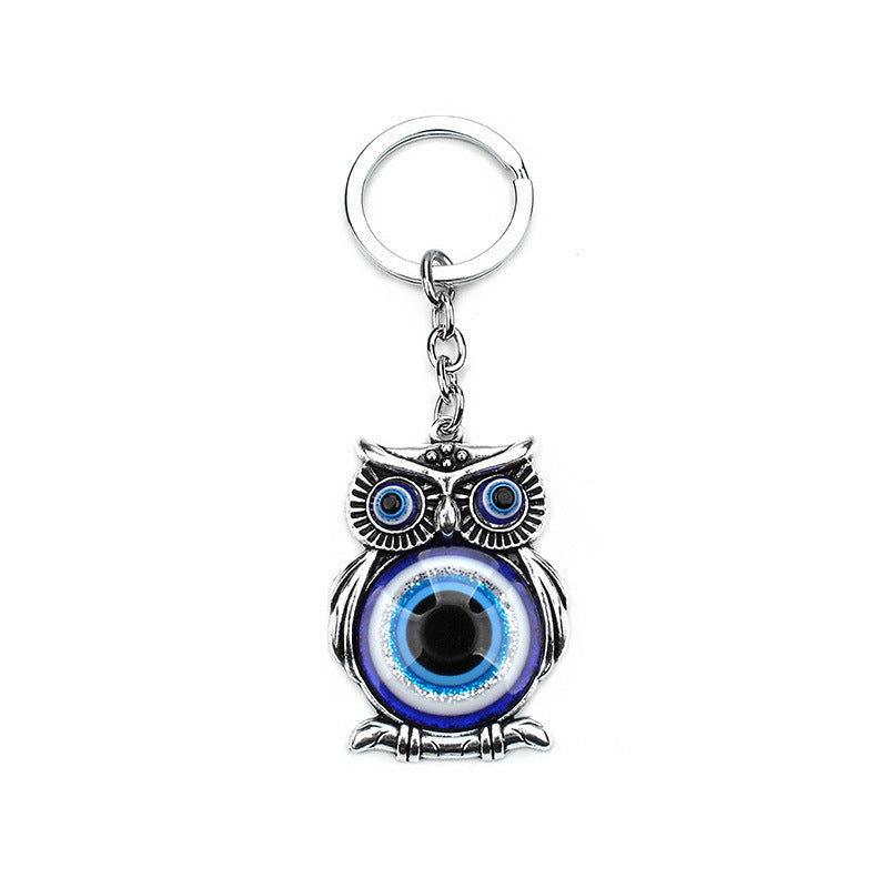 Owl Keychain with Blue Evil Eye Car Accessory | Accessory