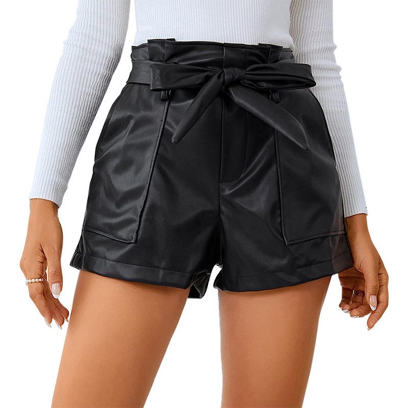 Fashion High-Waisted PU Shorts for Women (New Style)