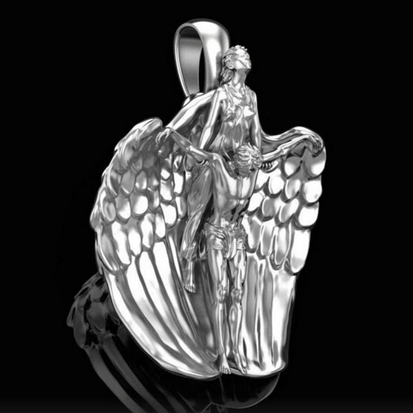 Holy Redemption Jesus Angel Necklace - Religious Gift | Christian Jewelry