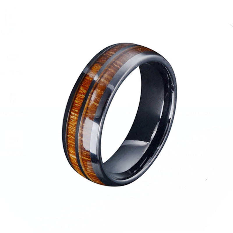 BOBO BIRD Handmade Wooden Titanium Wedding Ring (One Piece) | Jewelry