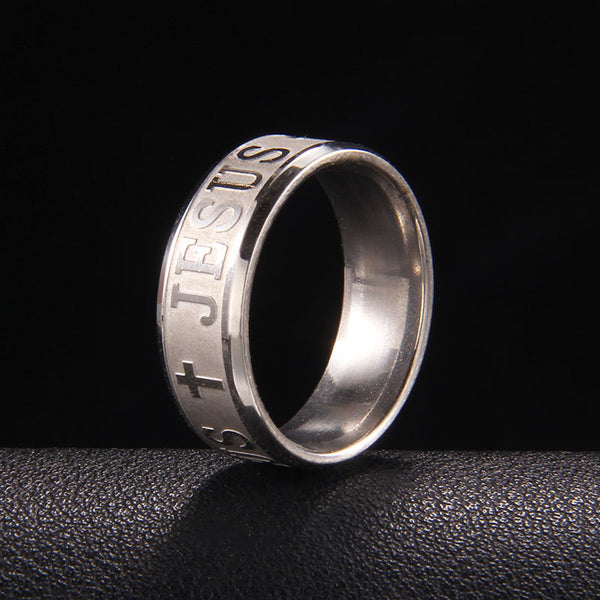Personalized Fashion Stainless Steel Cross Ring