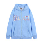 Embroidered Teddy Bear Ear Hooded Wool Coat | Streetwear