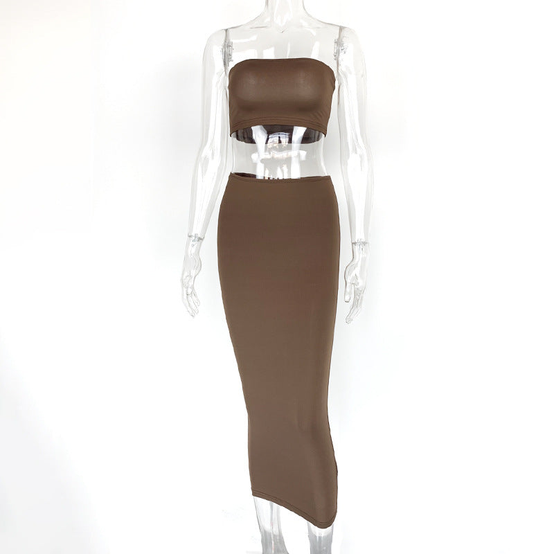 2022 Women's Street Style Sexy Crop Top Two-Piece Set