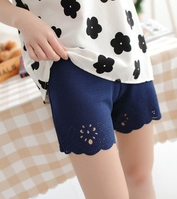 Summer Korean Lace Hollow Safety Shorts for Women