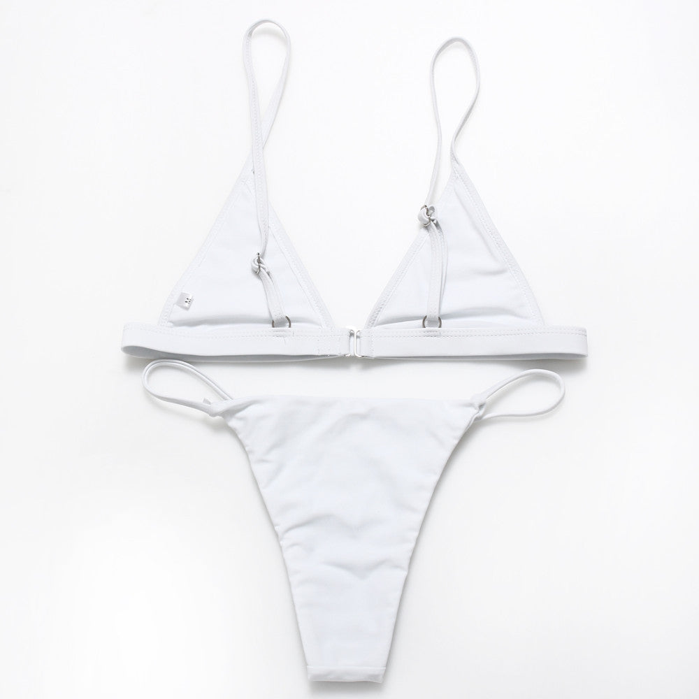 Women's Thin-Strap Triangle String Bikini Set