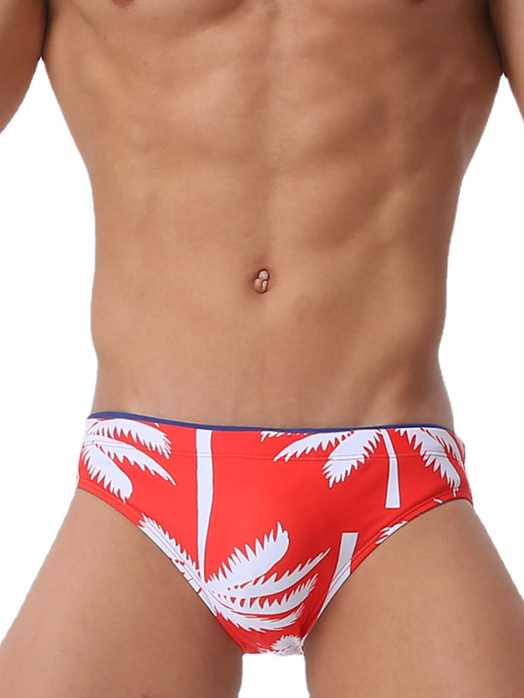 Men's Blue Splash Print Swim Briefs