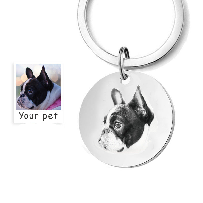 Pet Dog and Cat Tag Pendant Keychain with Photo Keyring | Accessory