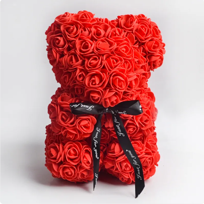 Rose Bear Teddy - Valentine's Day PE Foam Rose Bear | Home Decor