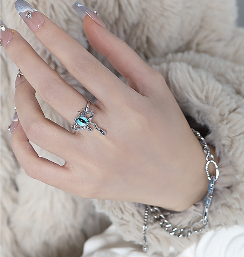Devil's Eye Cat Ring for Fashionable Girls