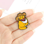 Creative Cartoon Cowboy Cat Alloy Brooch Accessory