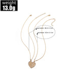 Gold Plated Two-Half Jesus Heart Pendant Necklace