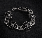 Men's Vintage Punk Alloy Drop Oil Cross Bracelet