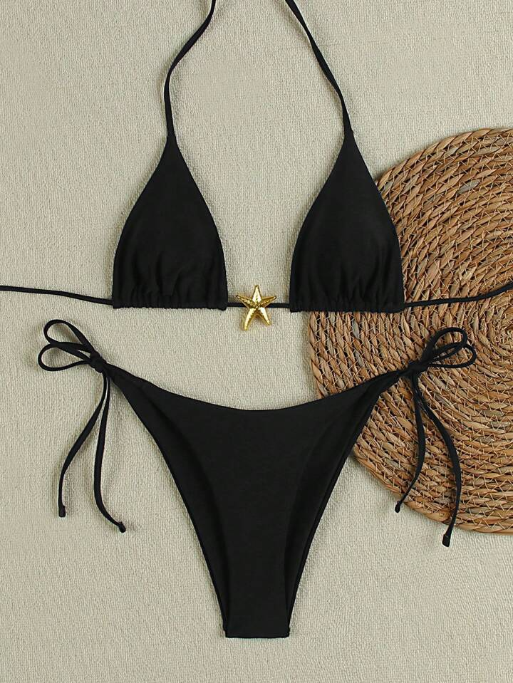 Lace-Up Bikini Swimsuit for Women