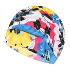 Floral Fabric Swim Cap with Ear Covers