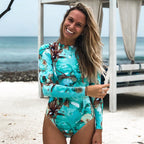 Women's Long Sleeve Printed One-Piece Swimsuit 2020