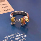 Cute Cartoon Spring Puppy Ring for Girls