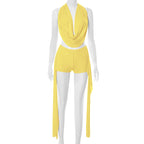 Women’s Halter Neck Top & Shorts Set