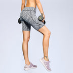 Women's High-Elastic Yoga Shorts with Pockets 2034