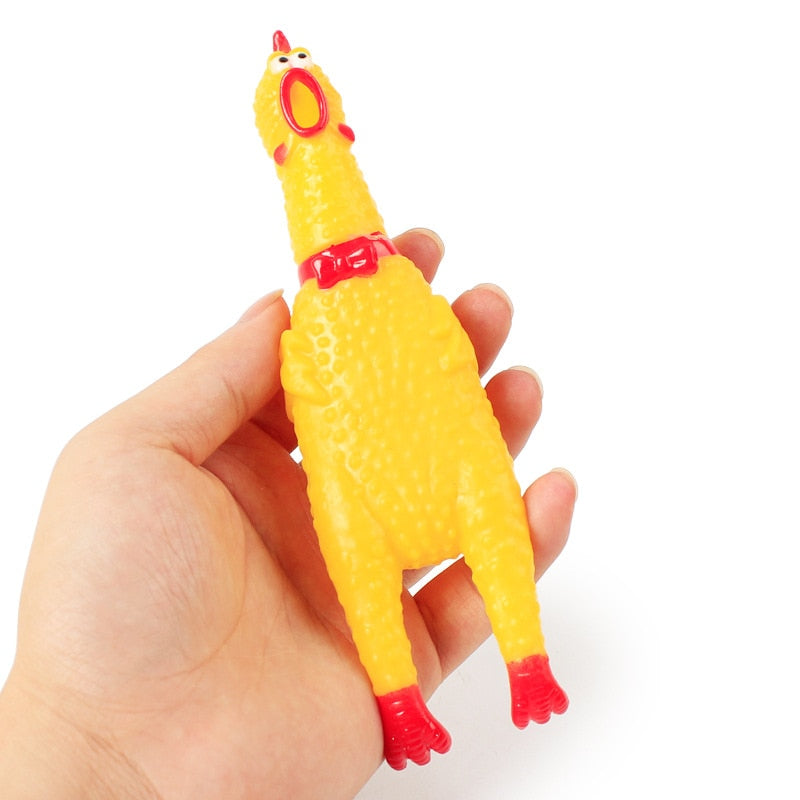 Quietschendes Gummihuhn für Haustiere