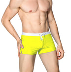 Men's Low-Waist Quick-Dry Square-Leg Swim Trunks