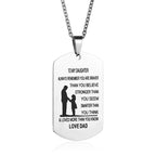 Stainless Steel Dog Tag Necklace with Letter Design