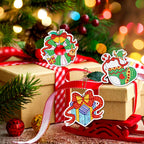 Christmas Diamond Painting Keychain 5D DIY Hanging Art Kits Ornaments for Kids Christmas Crafts Family Decor | Accessory