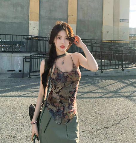 Bohemian Cross-Design Retro Wrap Tank Top for Women