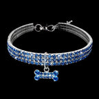 3-Row Rhinestone Pet Necklace for Small Dogs and Cats