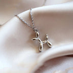 Hip Hop Balloon Dog Necklace in Titanium Steel