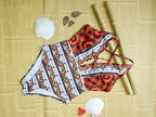 Women's Printed Plunge One-Piece Swimsuit