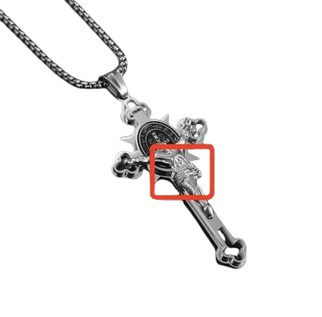 3D Stainless Steel Cross Necklace