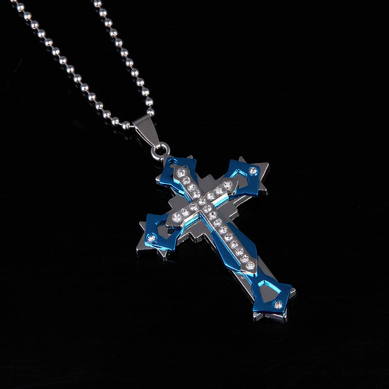 2020 Titanium Steel Cross Necklace with Bible Pendant | Christian Jewelry