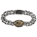 Men's Cross Bracelet with God Eye and Phoenix Pattern | Jewelry