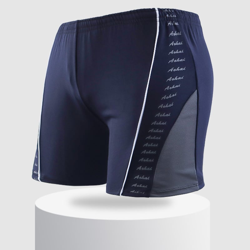 Men's Quick-Dry Swim Boxer Trunks
