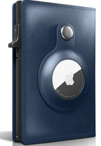 Leather Case Card Holder Aluminum Alloy Crazy Horse