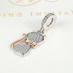 Silver Cat Charm for DIY Jewelry