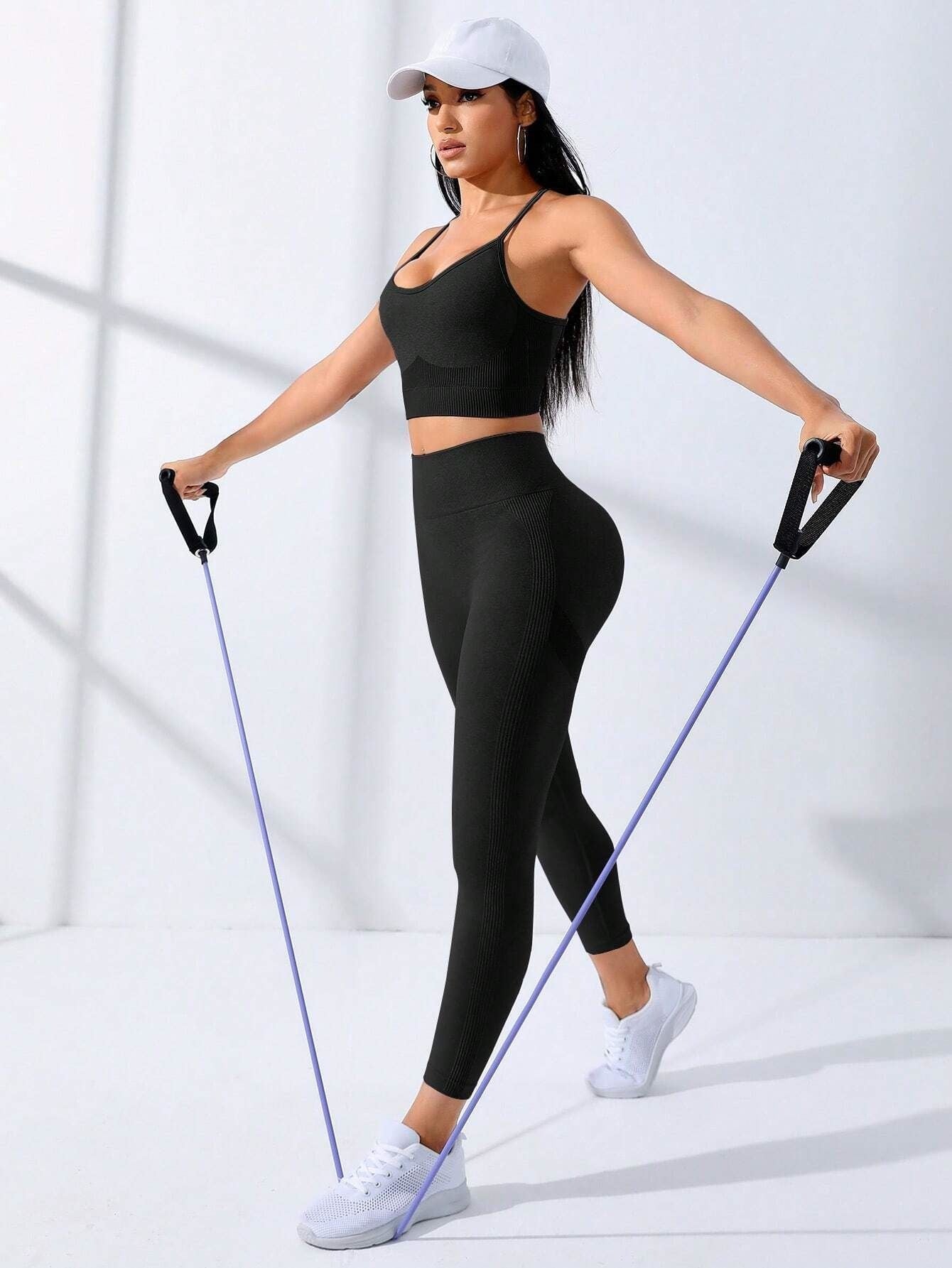 Seamless Yoga Shorts Set for Women