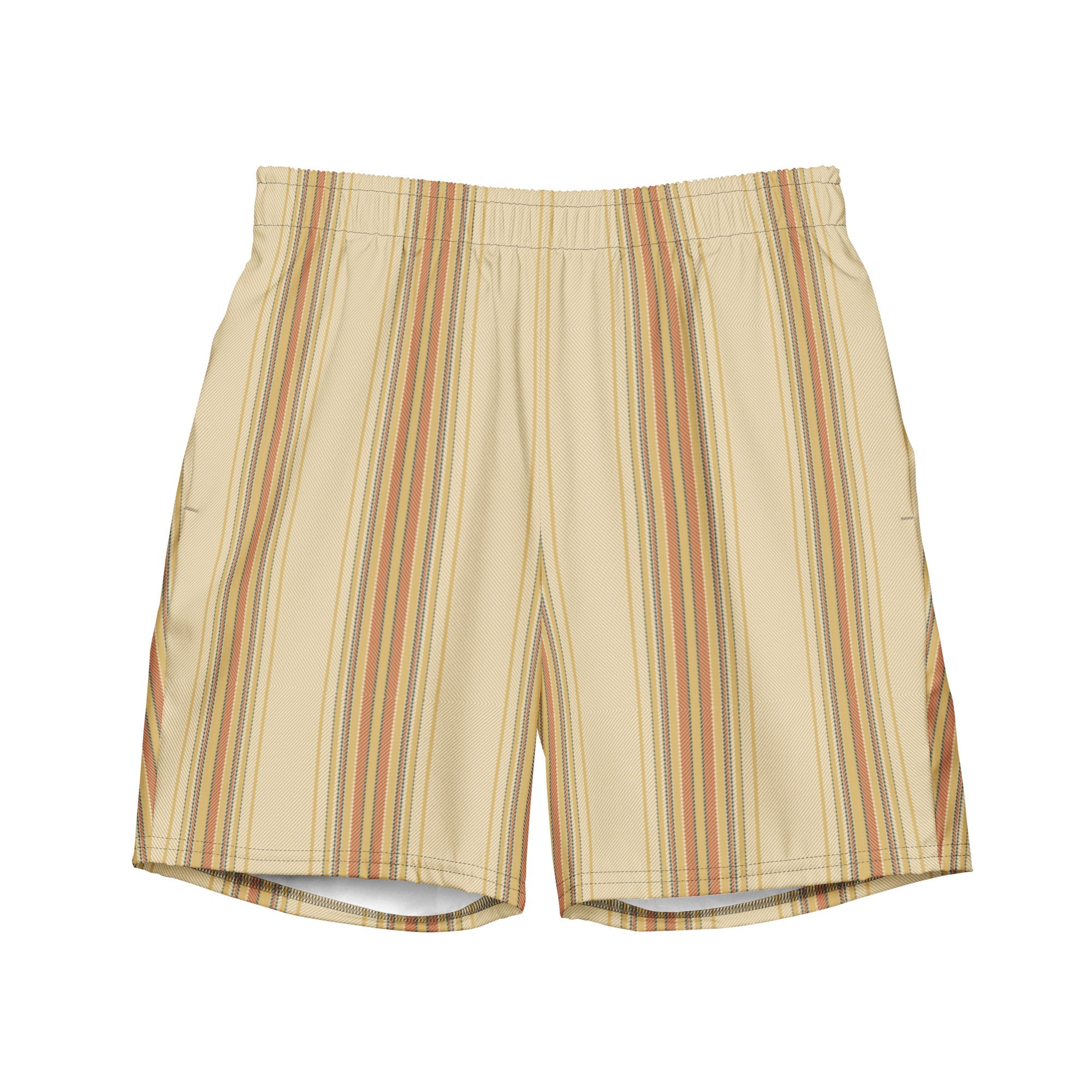 Men's Striped Swim Trunks