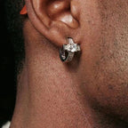 Men's Cross Earrings with Zircon Hip Hop Style