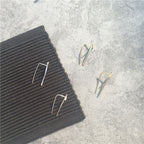 Silver Cross Earrings - Stylish Minimalist Design