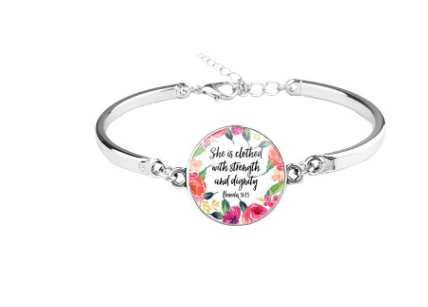 Patterned Bible Bracelet and Chain | Christian Jewelry