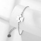 Stainless Steel Pet Paw Charm Bracelet for Women | Jewelry