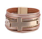 Personalized Cross Magnetic Buckle Bracelet