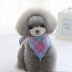 Teddy Cotton Plaid Bib Towel with French Bucket Design