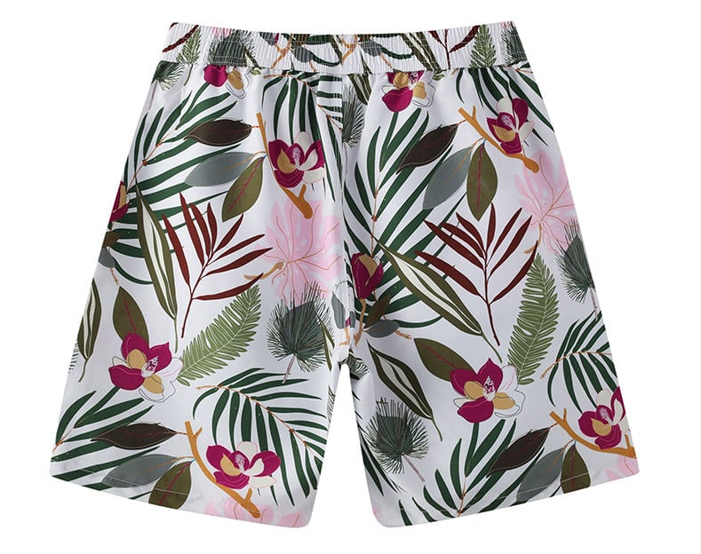Men's Tropical Floral Print Board Shorts